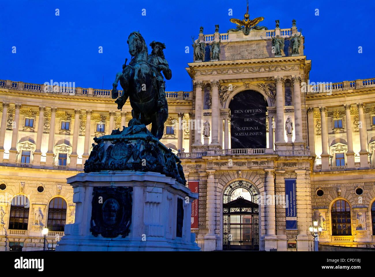Heldenplatz und Hofburg, UNESCO-Weltkulturerbe, Wien, Österreich, Europa Stockfoto