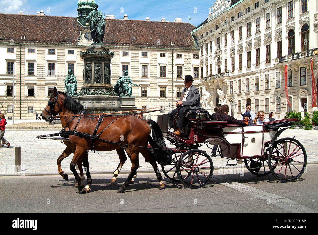 Kutsche in der Hofburg, UNESCO-Weltkulturerbe, Wien, Austria, Europe Stockfoto