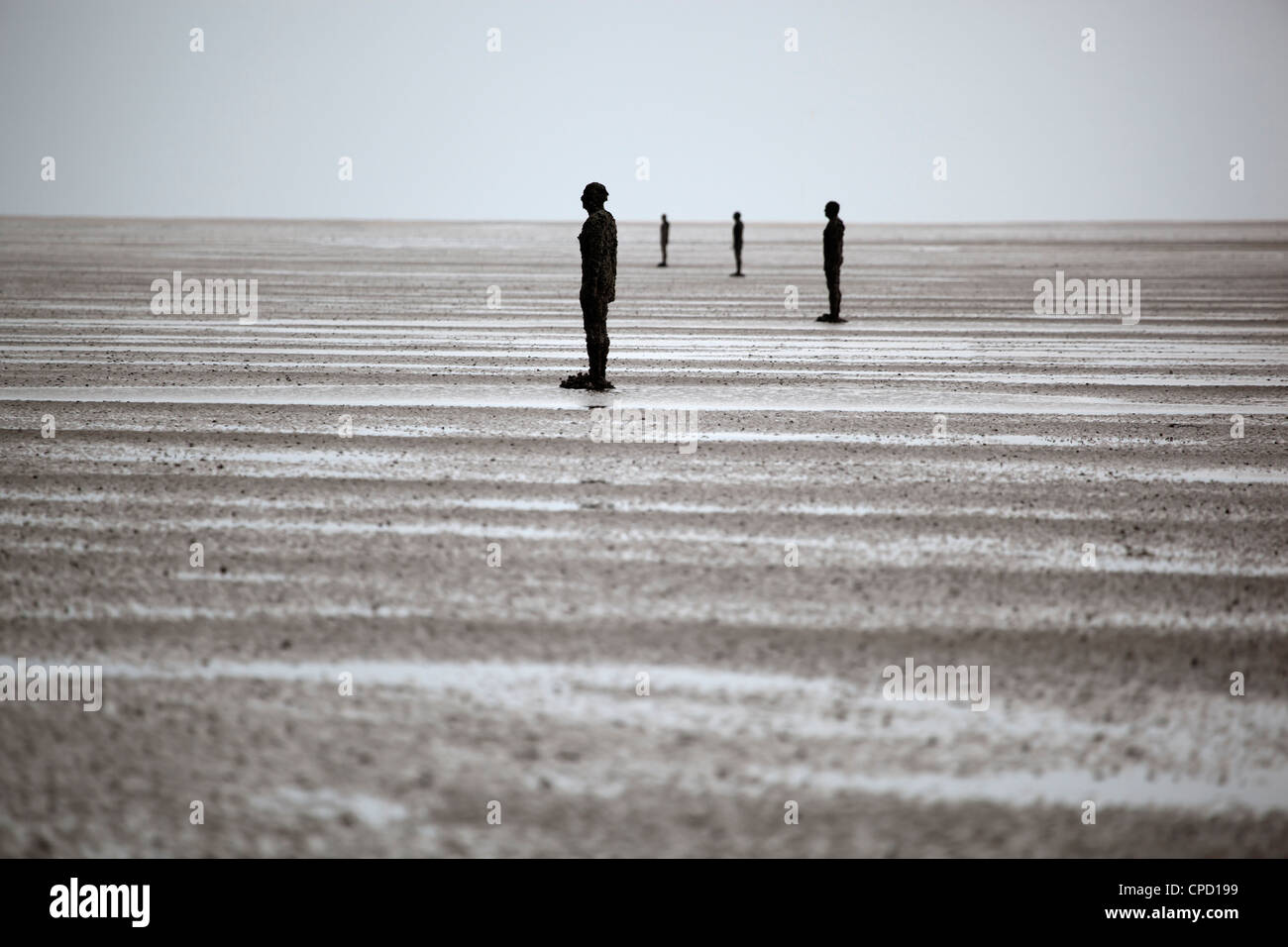 Antony Gormleys anderen Ort Crosby Liverpool Stockfoto