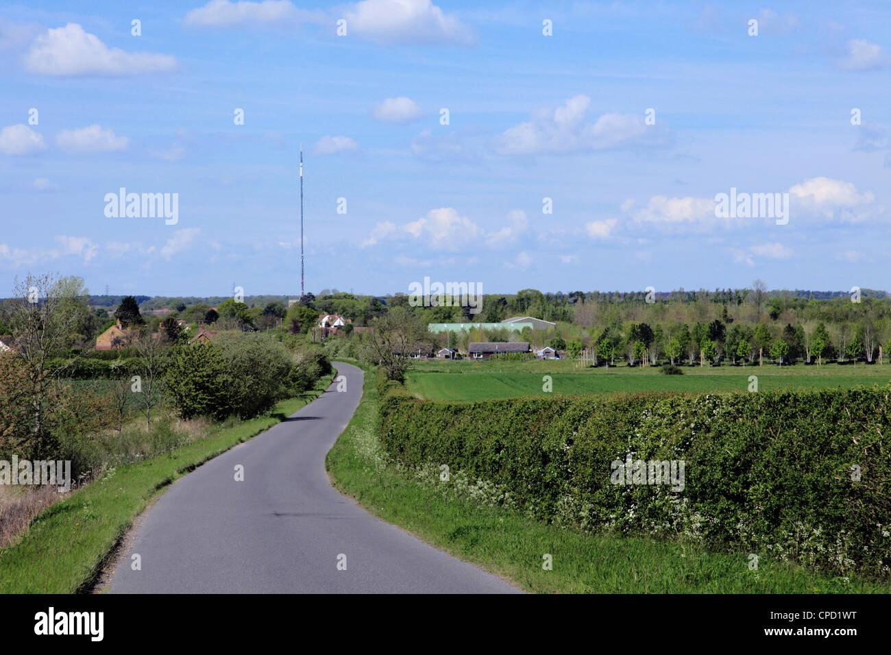 Sandy Heath Fernsehsender aus Potton Bedfordshire Stockfoto