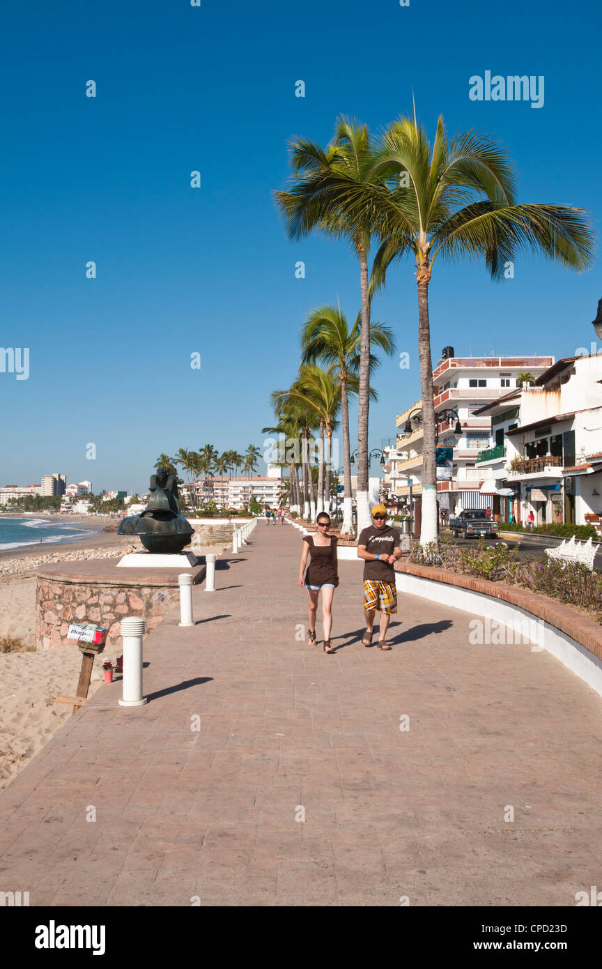 Der Malecon, Puerto Vallarta, Jalisco, Mexiko, Nordamerika Stockfoto