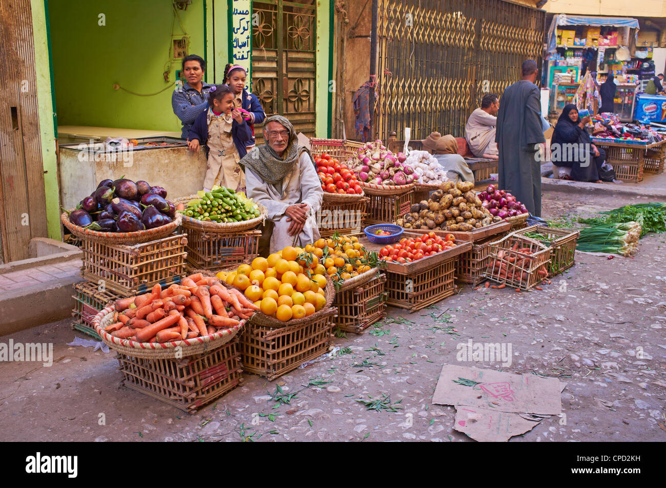 Markt, Assuan, Ägypten, Nordafrika, Afrika Stockfoto