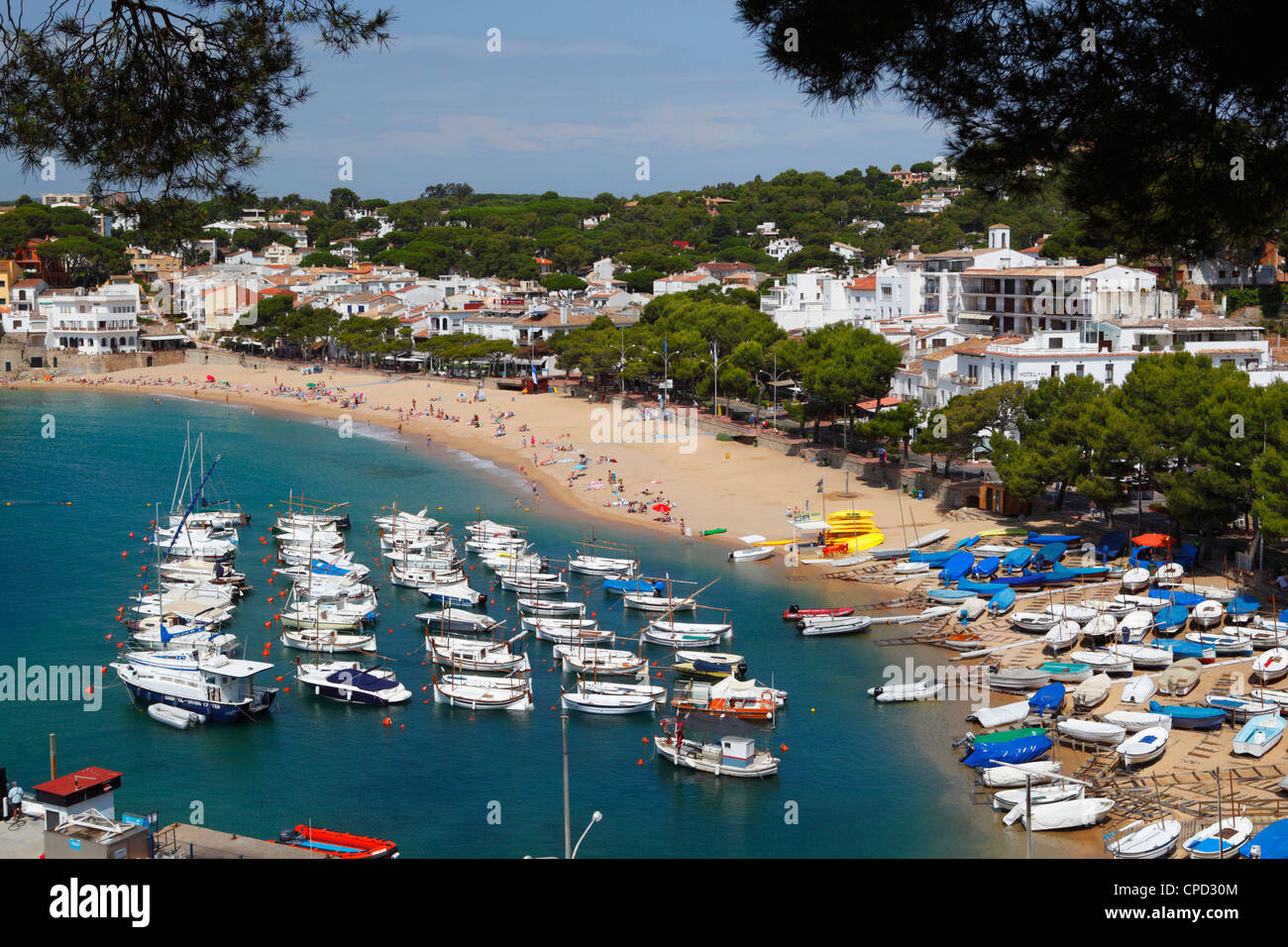 Llafranc, in der Nähe von Palafrugell, Costa Brava, Katalonien, Spanien, Mittelmeer, Europa Stockfoto