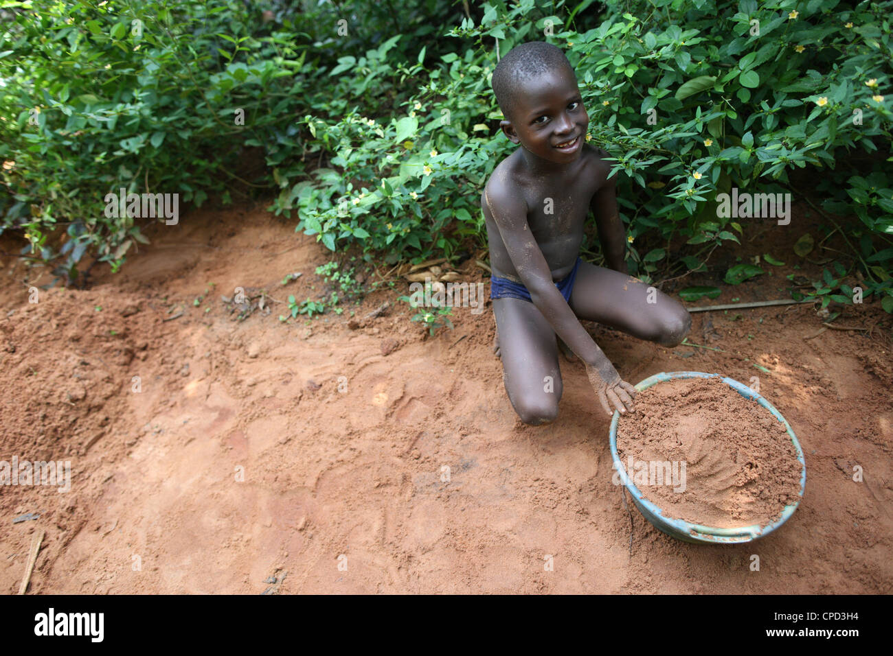 Afrikanische Kind auf dem Lande, Tori, Benin, Westafrika, Afrika Stockfoto