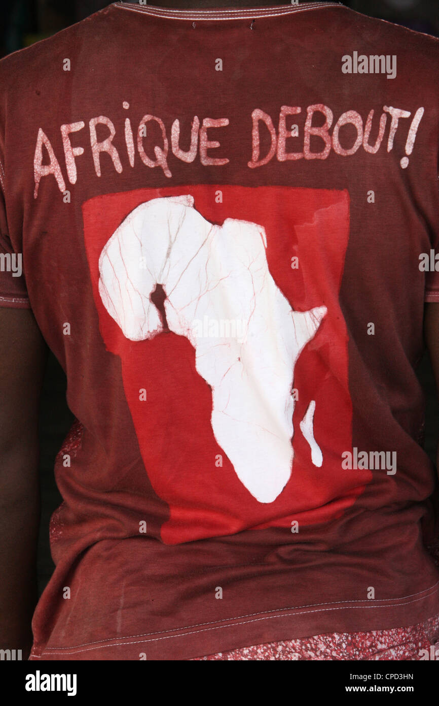 Afrikanische T-shirt, Ganvie, Benin, Westafrika, Afrika Stockfoto