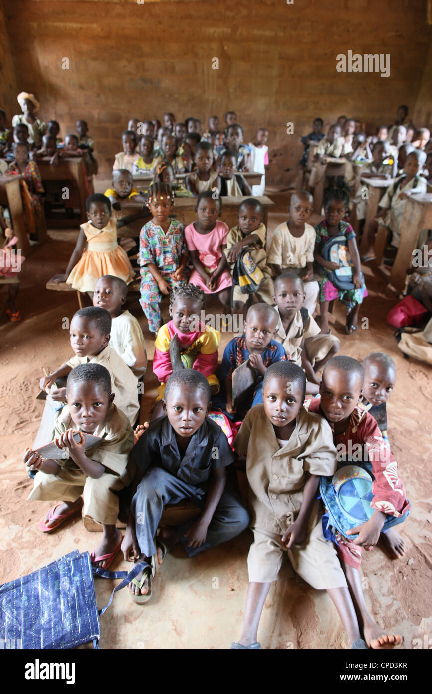 Grundschule in Afrika, Hevie, Benin, Westafrika, Südafrika Stockfoto