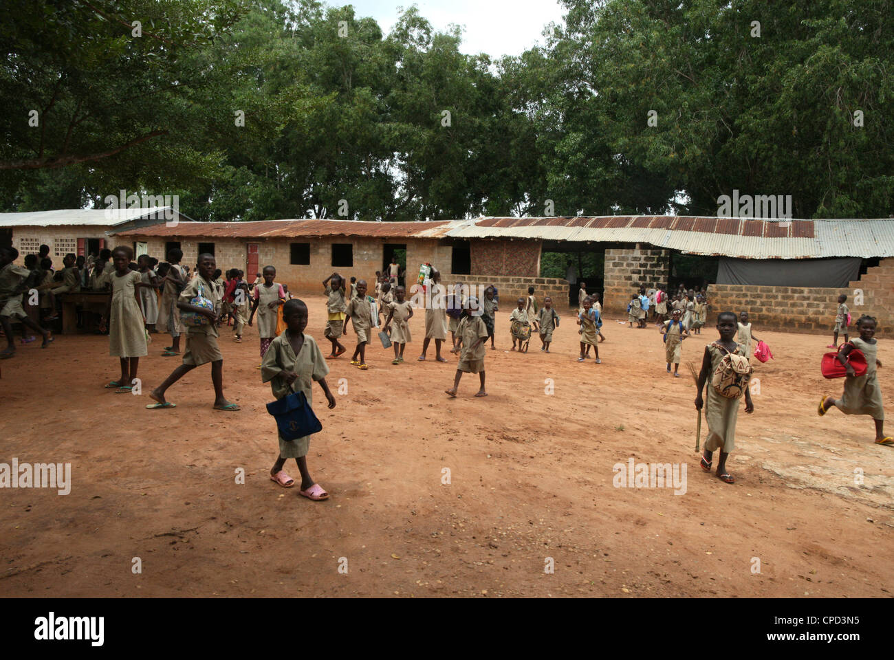 Grundschule in Afrika, Hevie, Benin, Westafrika, Südafrika Stockfoto