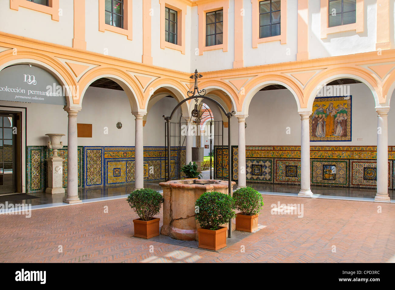 Sevilla, Patio im Museo de Bellas Artes (Museum der schönen Künste) Stockfoto