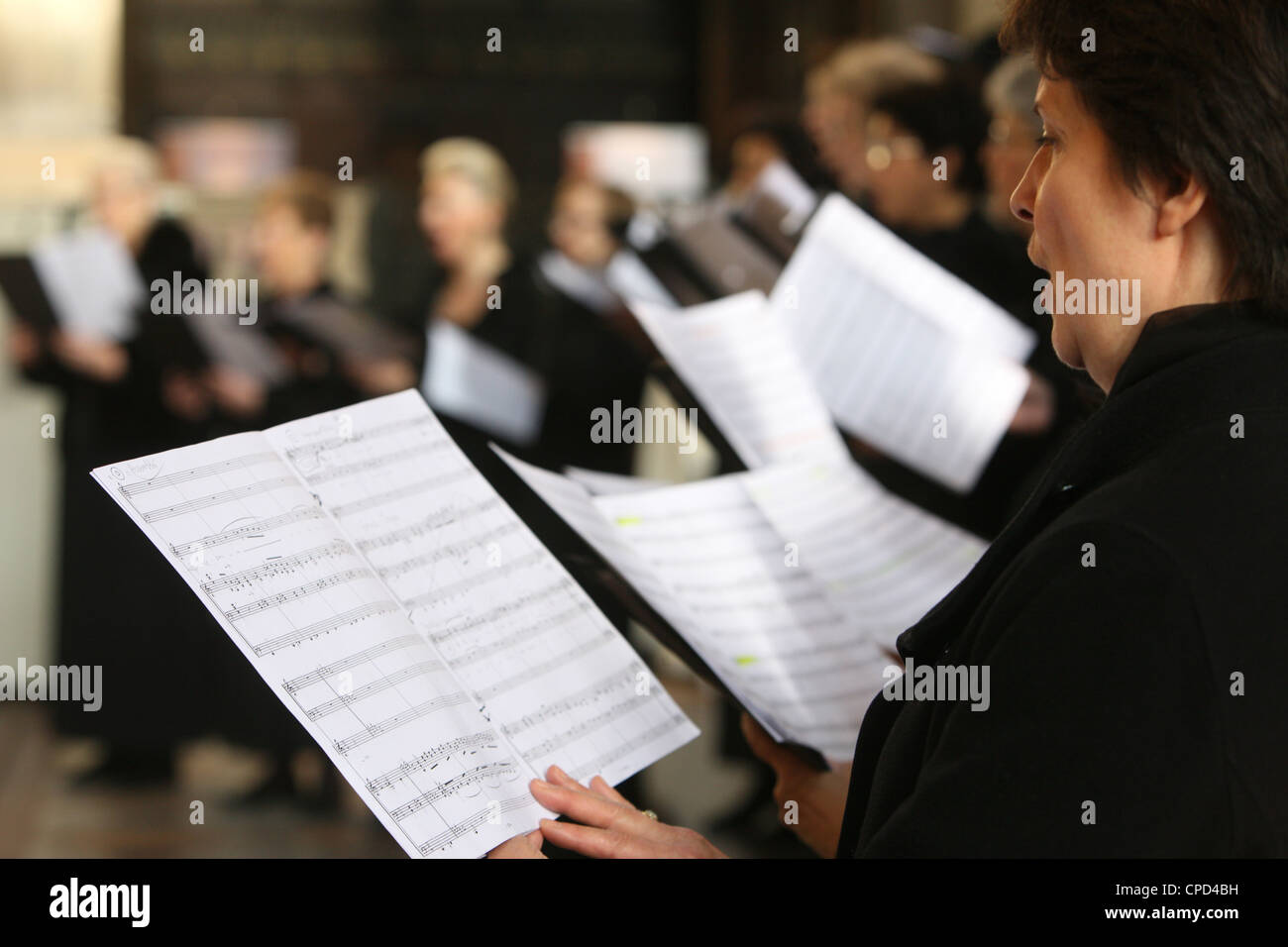 Chor in Eustache Kirche, Paris, Frankreich, Europa Stockfoto