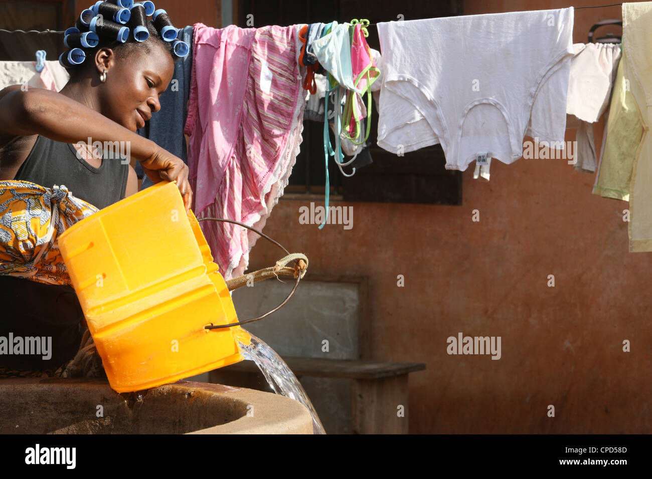 Wasser gut in Lome, Togo, West Afrika, Afrika Stockfoto