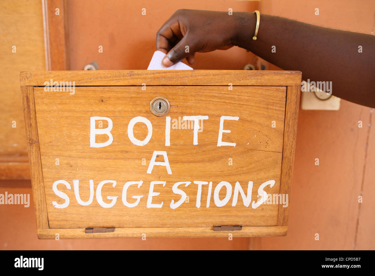 Suggestion Box, Lome, Togo, West Afrika, Afrika Stockfoto