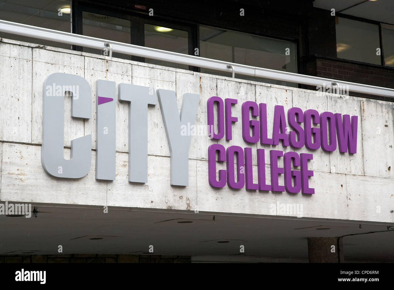 Logo für Hochschule der Stadt Glasgow Glasgow Schottland, Vereinigtes Königreich Stockfoto