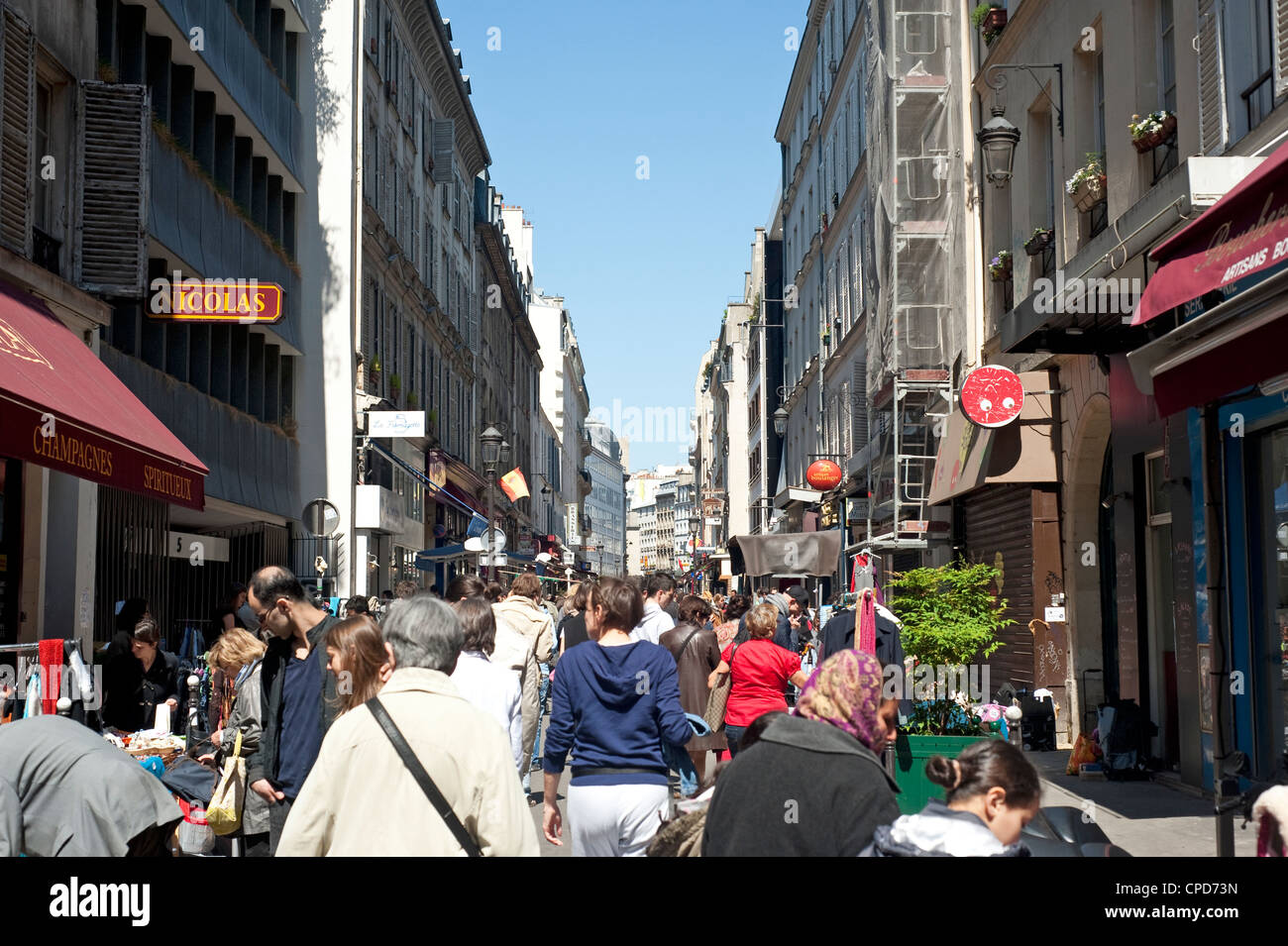 Paris, Frankreich Rue Cadet 9eme Bezirk Stockfotografie Alamy