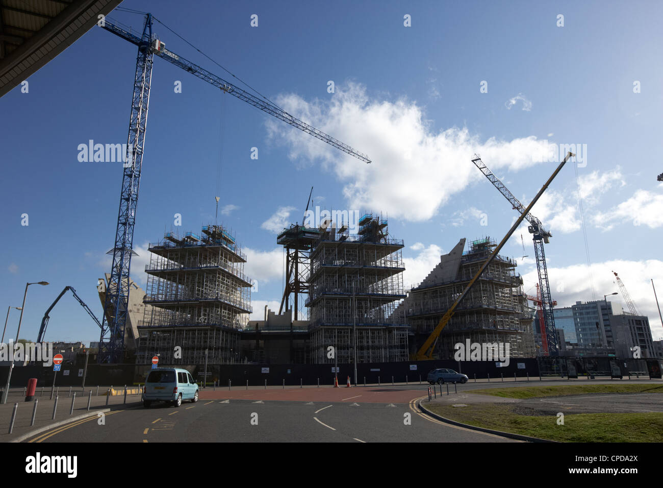 Bau im Gange in der schottischen Wasserkraft Arena im schottischen Exhibition and Conference Centre Secc Glasgow Schottland UK Stockfoto