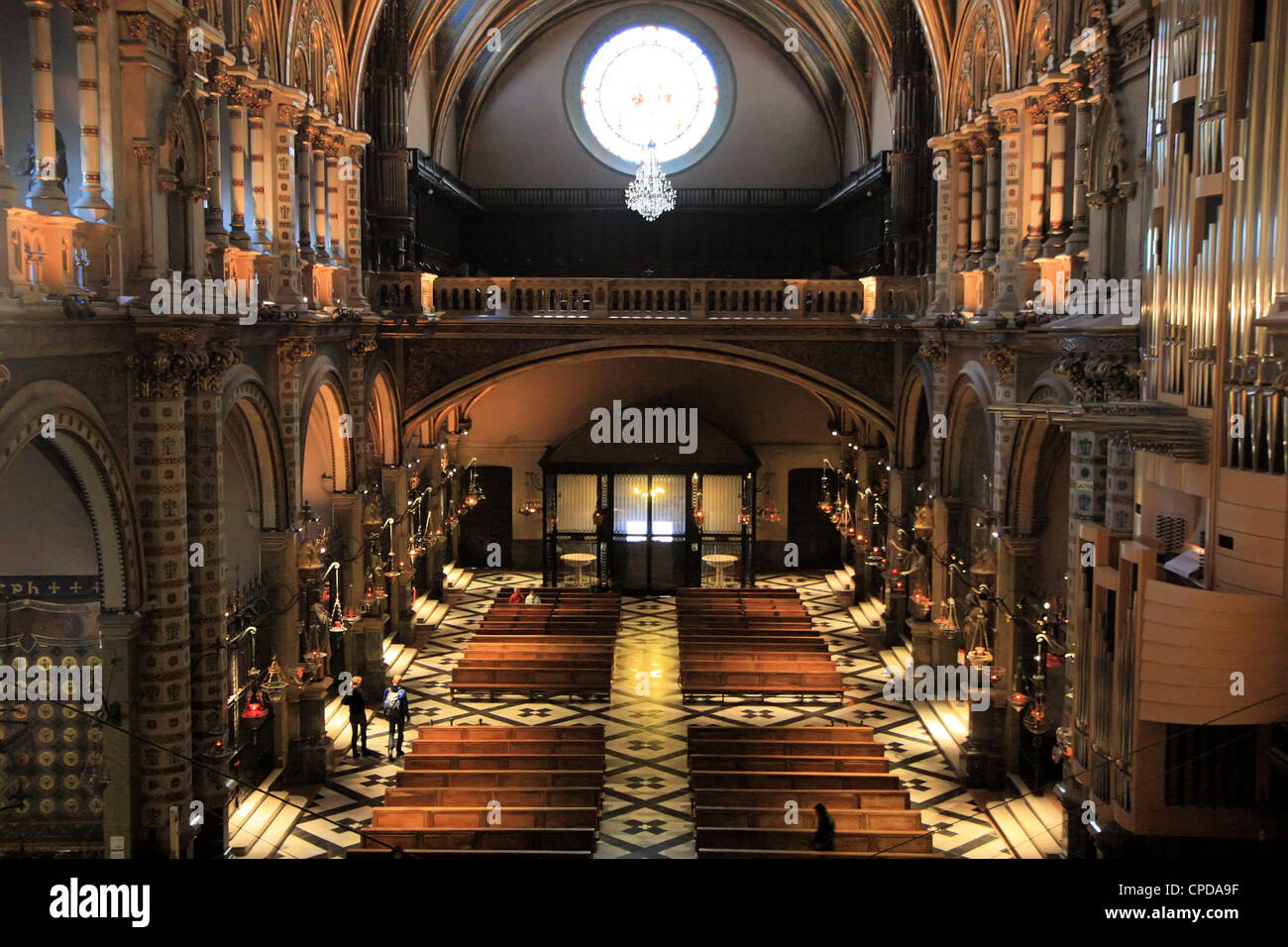Innenansicht des Montserrat Abtei, Katalonien, Spanien Stockfoto