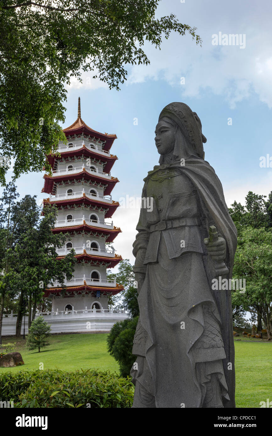 Statue von Hua Mulan, chinesischer Garten, Singapur Stockfoto