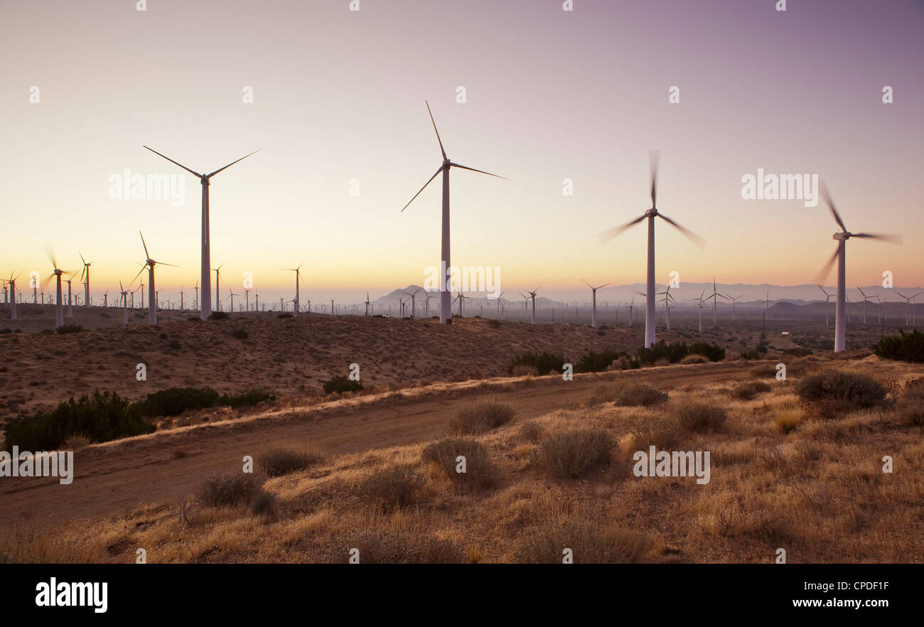Windkraftanlagen Sie vor den Toren Mojave, Kalifornien, Vereinigte Staaten von Amerika, Nordamerika Stockfoto