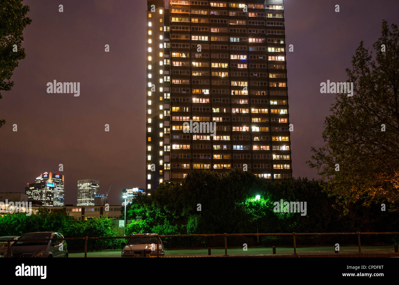 Insel der Hunde towerblock Stockfoto