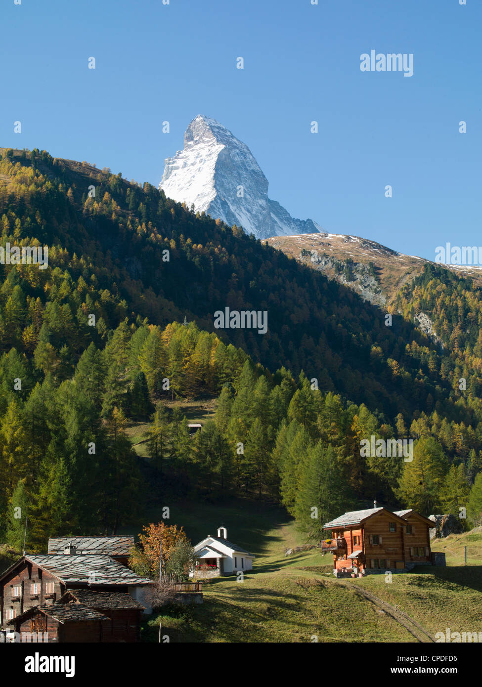 Matterhorn, Zermatt, Valais, Schweizer Alpen, Schweiz, Europa Stockfoto