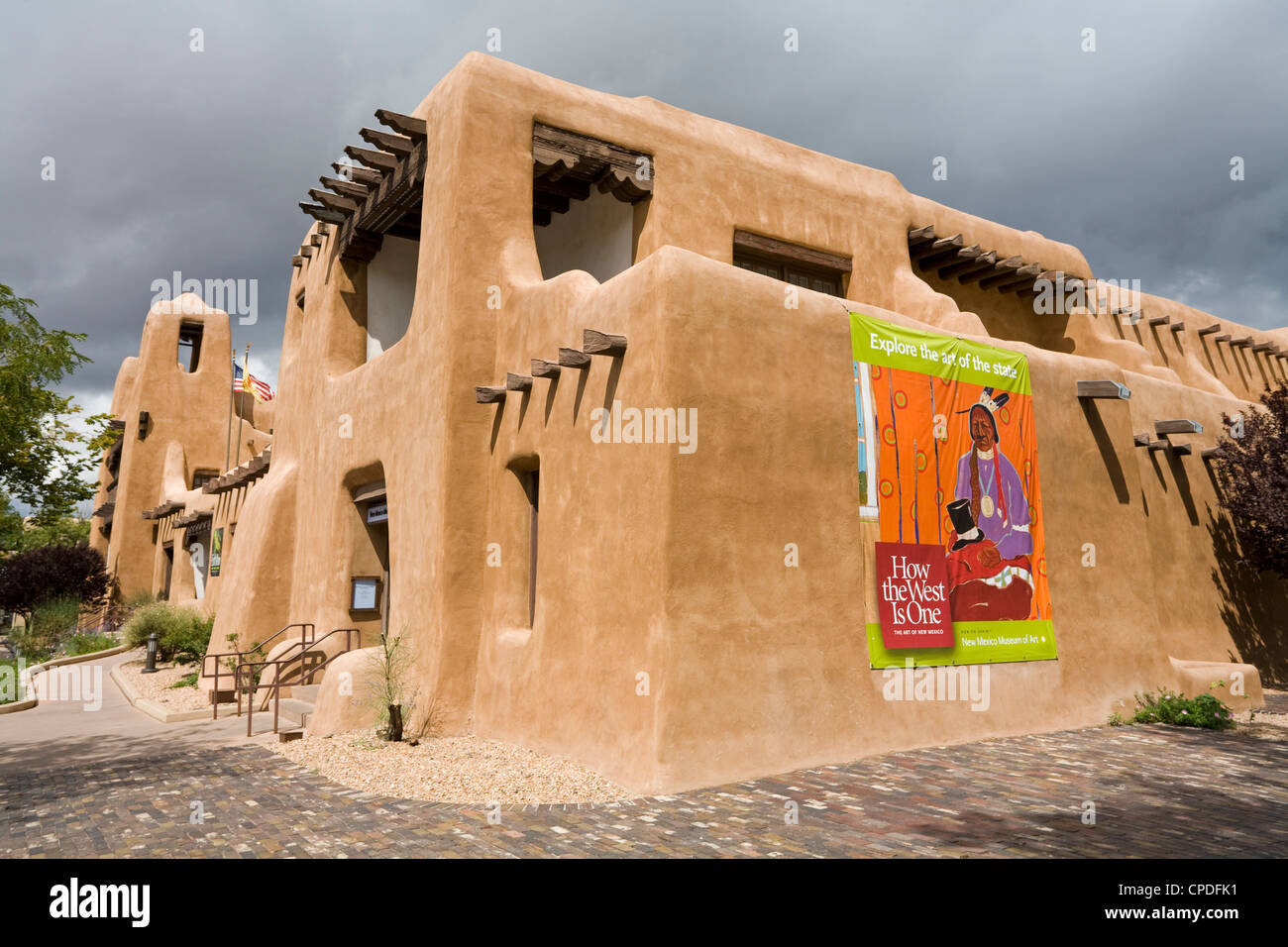 New Mexico Museum of Art, Santa Fe, New Mexico, Vereinigte Staaten von Amerika, Nordamerika Stockfoto