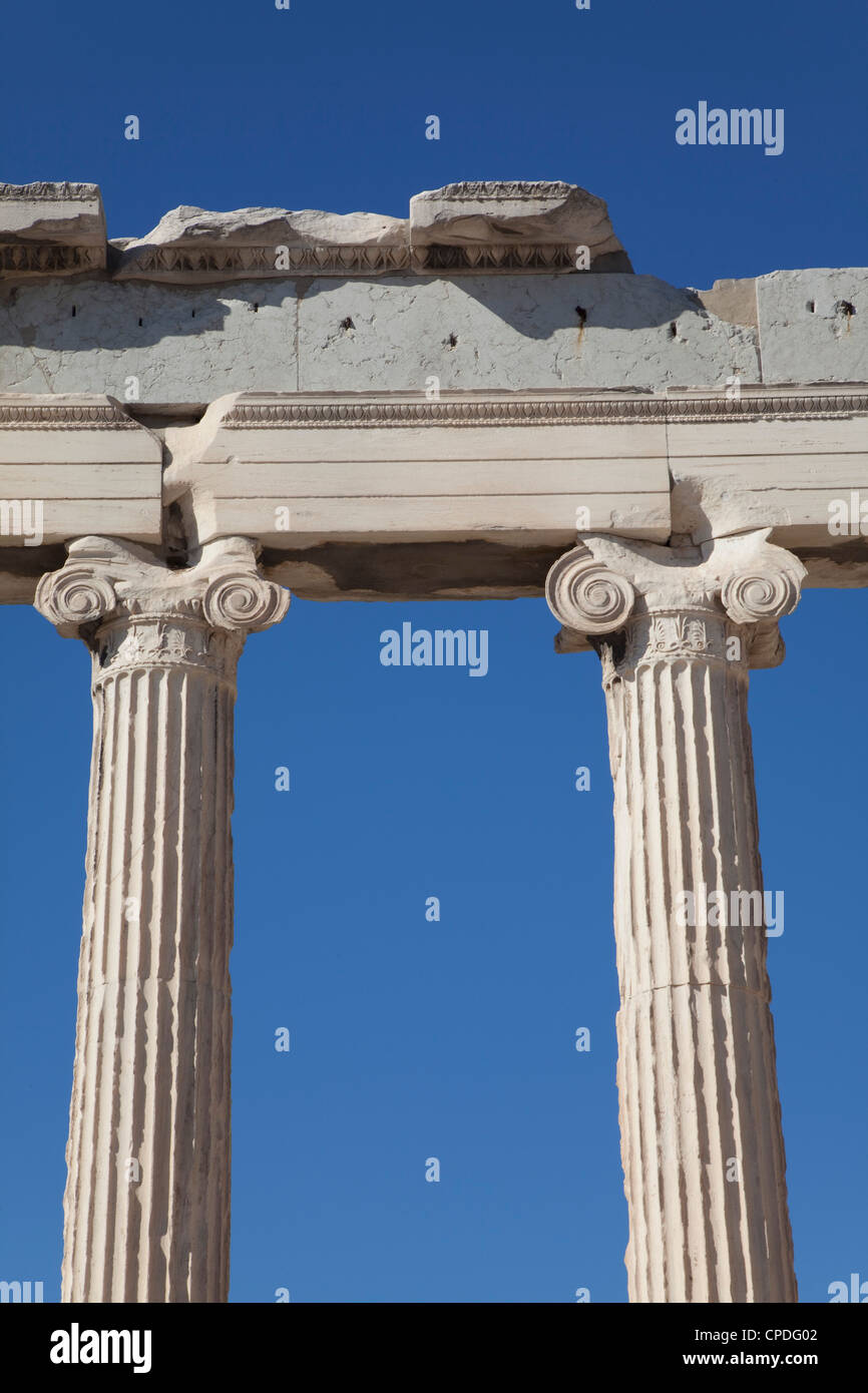 Östlichen Ende des Erechtheion auf der Akropolis, UNESCO-Weltkulturerbe, Athen, Griechenland, Europa Stockfoto