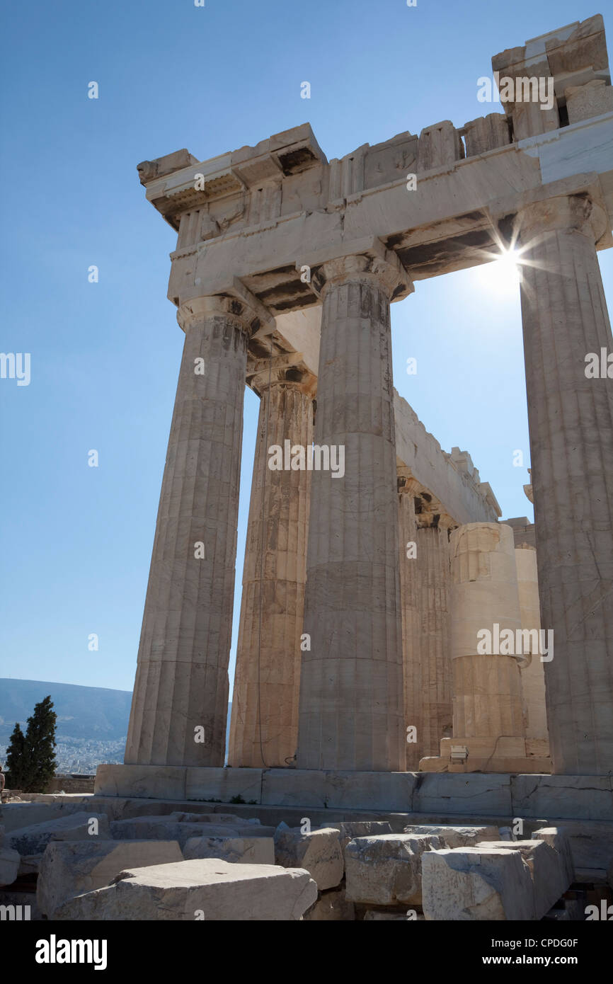 Der Parthenon auf der Akropolis, UNESCO-Weltkulturerbe, Athen, Griechenland, Europa Stockfoto