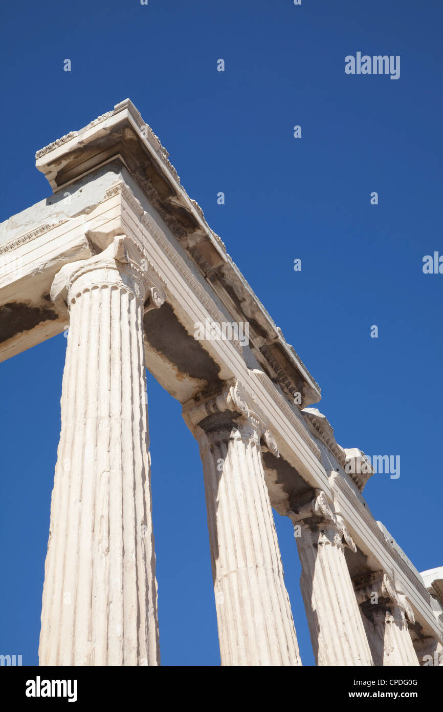 Östlichen Ende des Erechtheion auf der Akropolis, UNESCO-Weltkulturerbe, Athen, Griechenland, Europa. Stockfoto