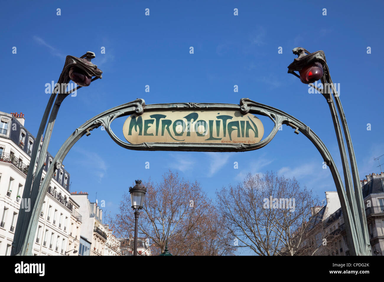 Traditionelle Paris Metro Zeichen, Paris, Frankreich, Europa Stockfoto