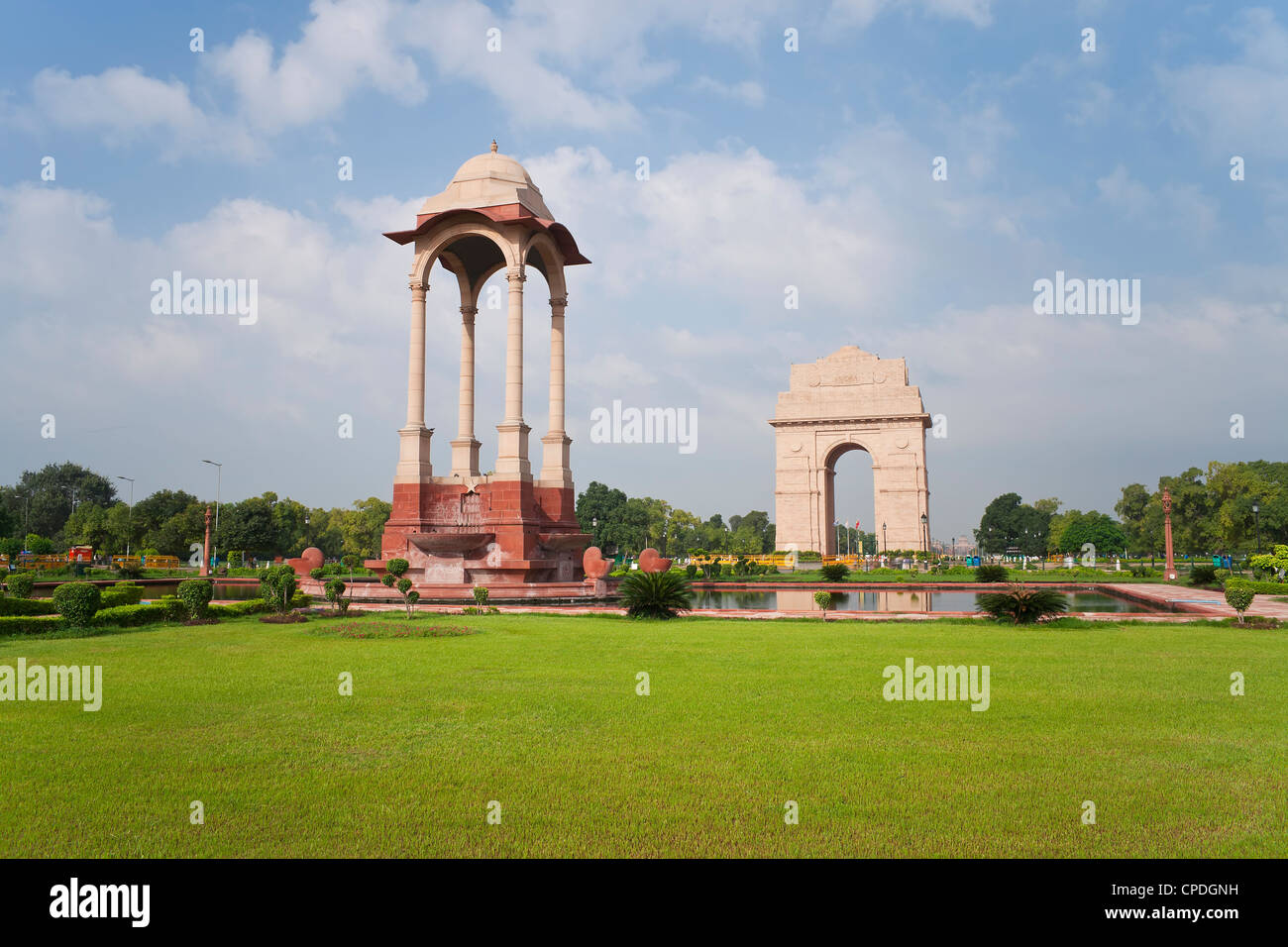 India Gate, 42 Meter hoch, östlichen Ende der Rajpath, New Delhi, Delhi, Indien, Asien Stockfoto