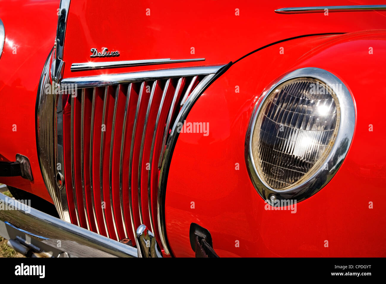 Clunes Australien / ein 1939 Modell Ford Deluxe Coupe, auf dem Display an der historischen Fahrzeug zeigen. Stockfoto