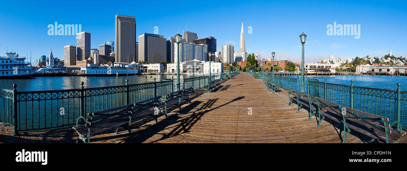 City Skyline, Embarcadero, San Francisco, Kalifornien, Vereinigte Staaten von Amerika, Nordamerika Stockfoto