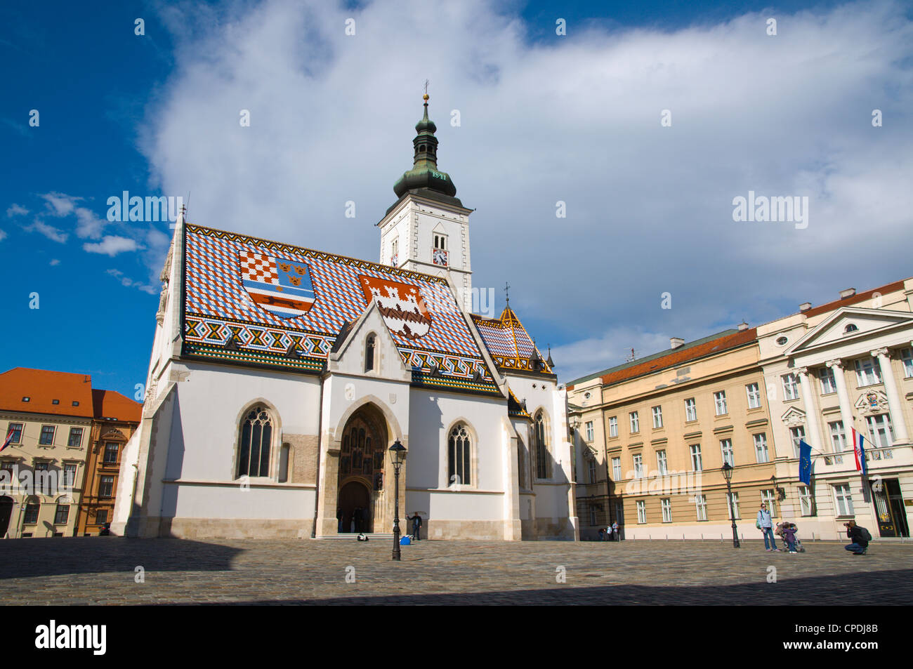 Crkva Svetog Marka St. Markus Kirche am Markov Trg Platz Gradec die Altstadt Zagreb Kroatien Europa Stockfoto