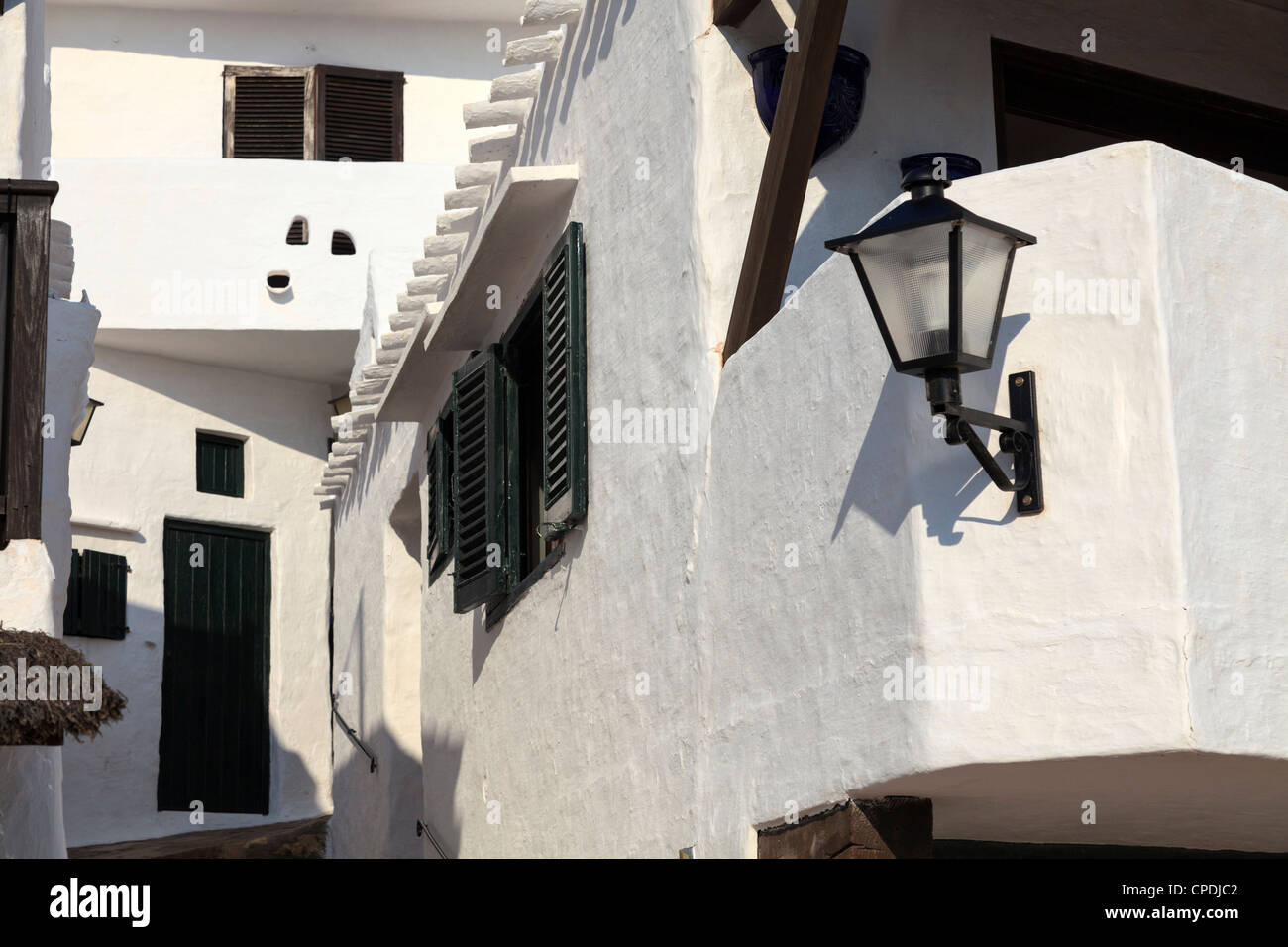 Spanien, Balearen, Menorca, Angeln Dorf Binibequer Vell Stockfoto