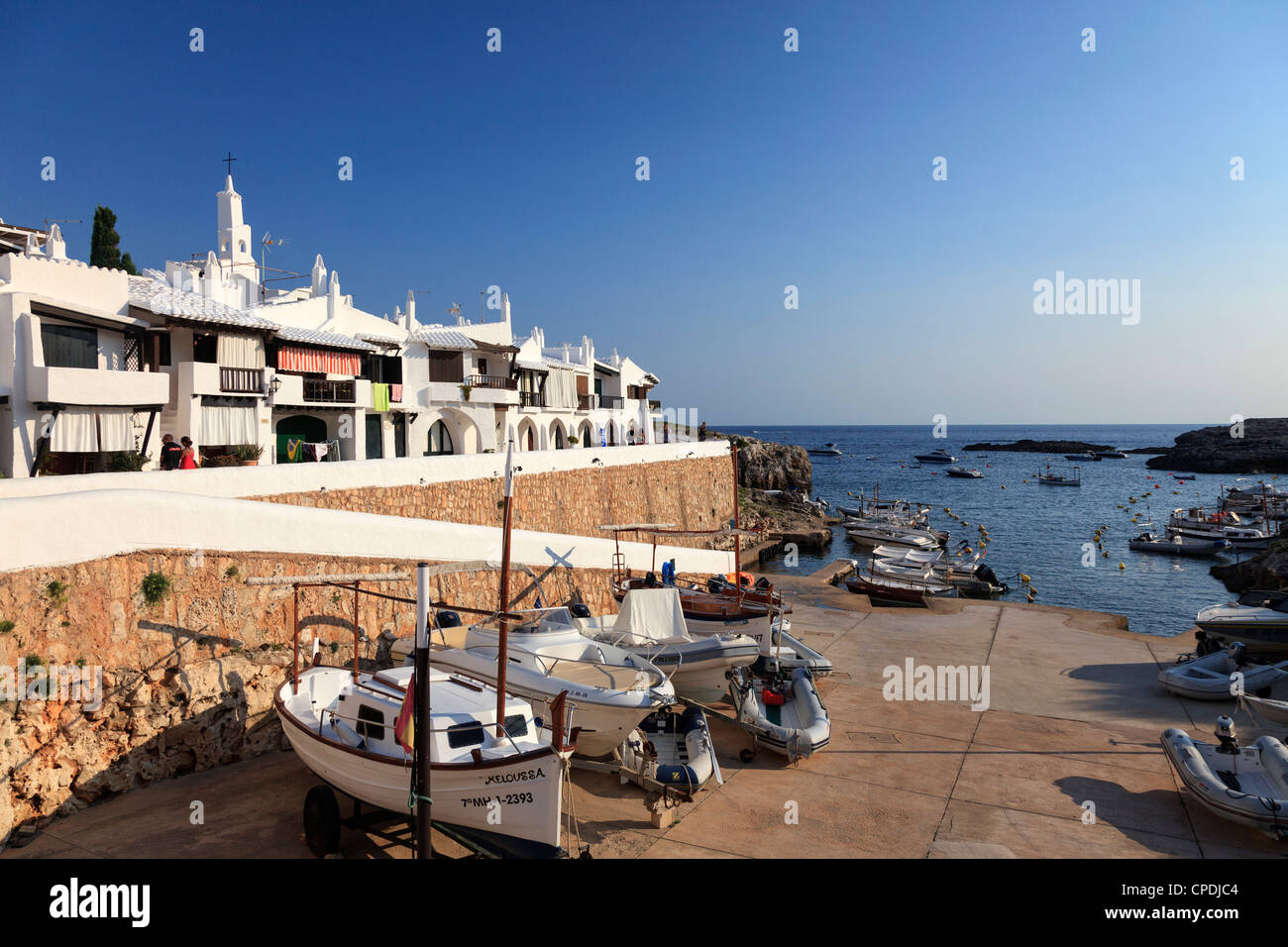 Spanien, Balearen, Menorca, Angeln Dorf Binibequer Vell Stockfoto