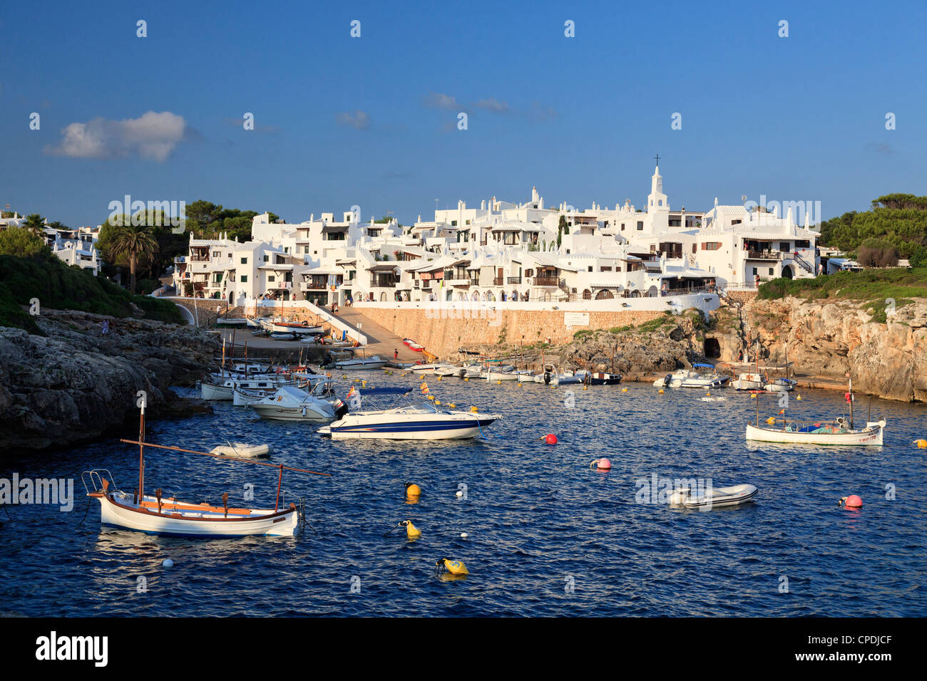 Spanien, Balearen, Menorca, Angeln Dorf Binibequer Vell Stockfoto