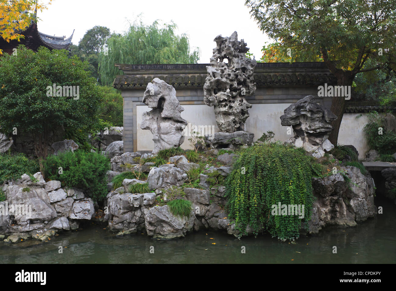 Die Exquisite Jade Stein, Yu Yuan (Yu) Gärten, Shanghai, China, Asien Stockfoto