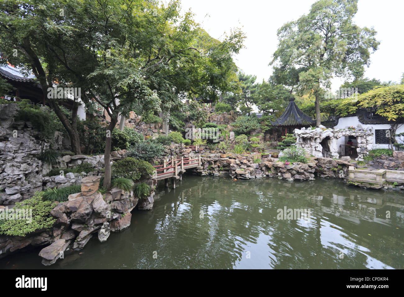 Steingarten, Yu Yuan (Yu) Gärten, Shanghai, China, Asien Stockfoto