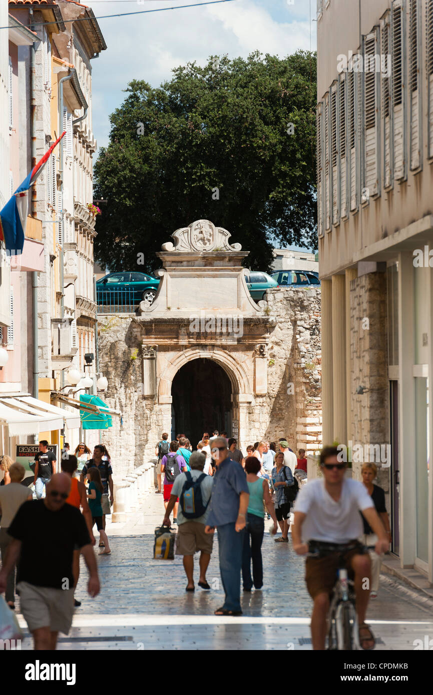 Streetview, Stadt Zadar, Zadar County, Region Dalmatien, Kroatien, Europa Stockfoto