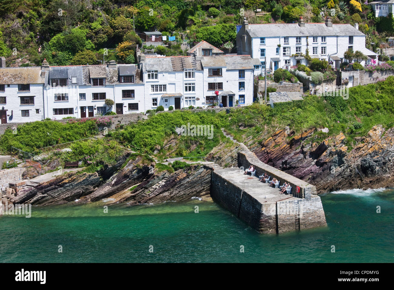 Die küstennahen Dorf Polperro in Cornwall, England, Vereinigtes Königreich, Europa Stockfoto