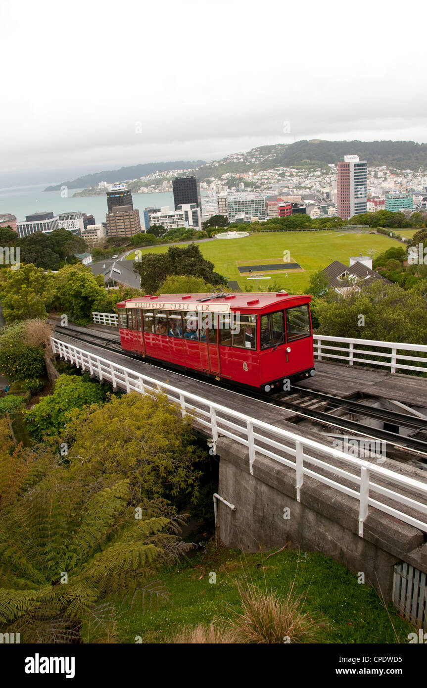Neuseeland, Nordinsel, Wellington Cable Car. Stockfoto
