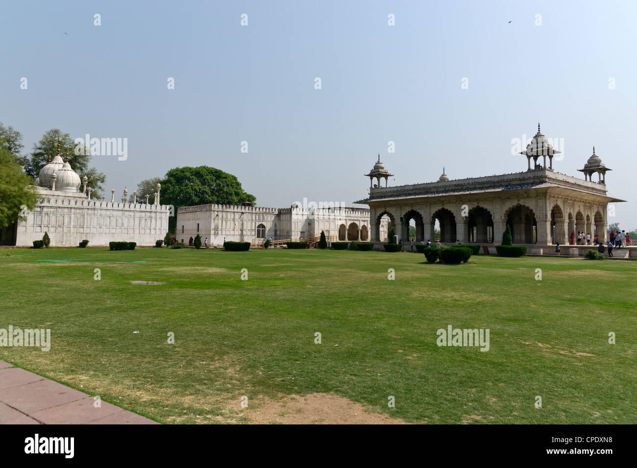 Der Diwan-i-Khas oder "Halle der Privataudienz" in The Red Fort, Old Delhi. Stockfoto