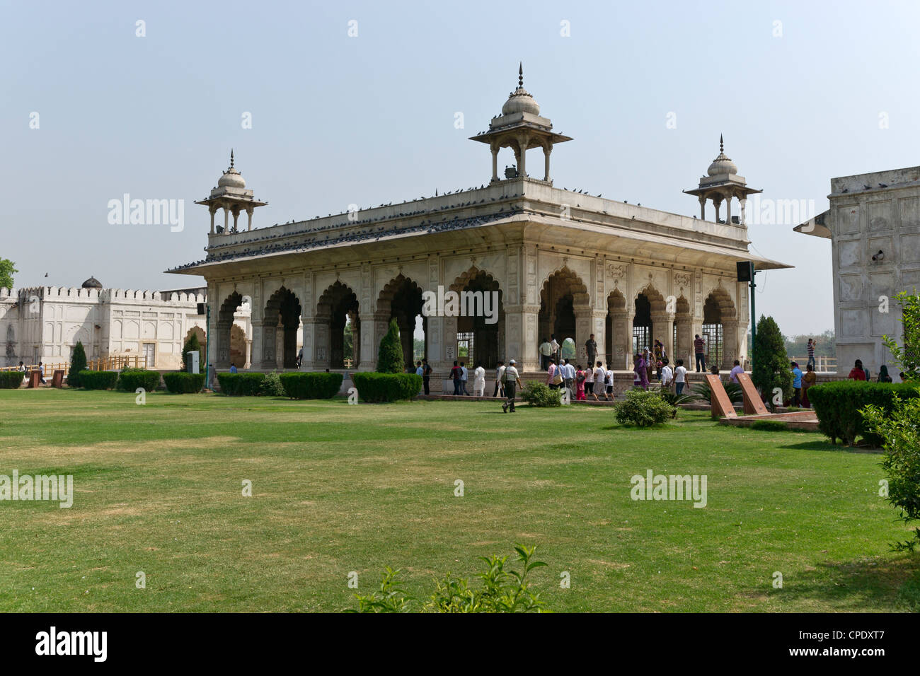 Der Diwan-i-Khas oder "Halle der Privataudienz" in The Red Fort, Old Delhi. Stockfoto