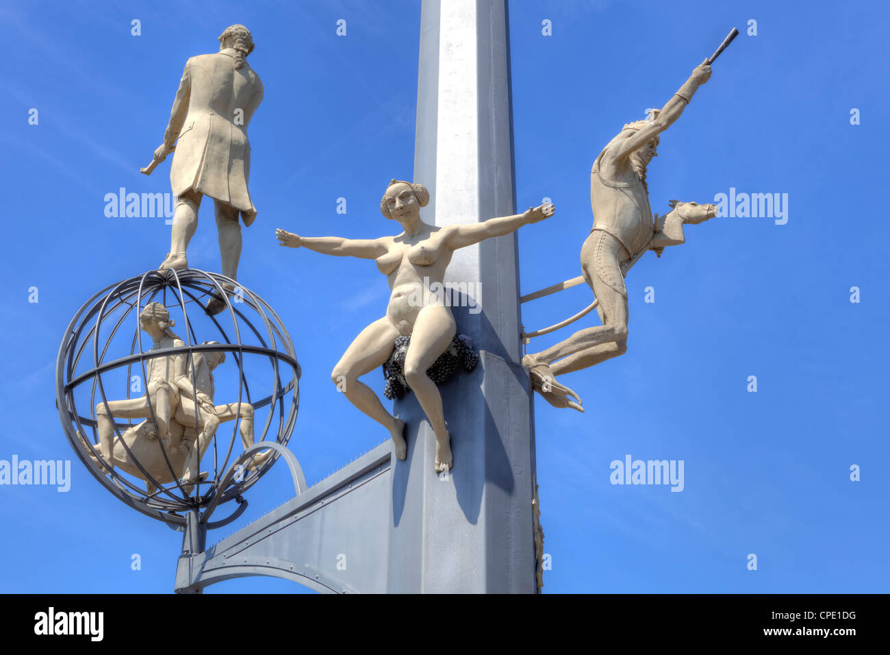 Magische Säule, Meersburg, Bodensee, Baden-Württemberg, Deutschland Stockfoto