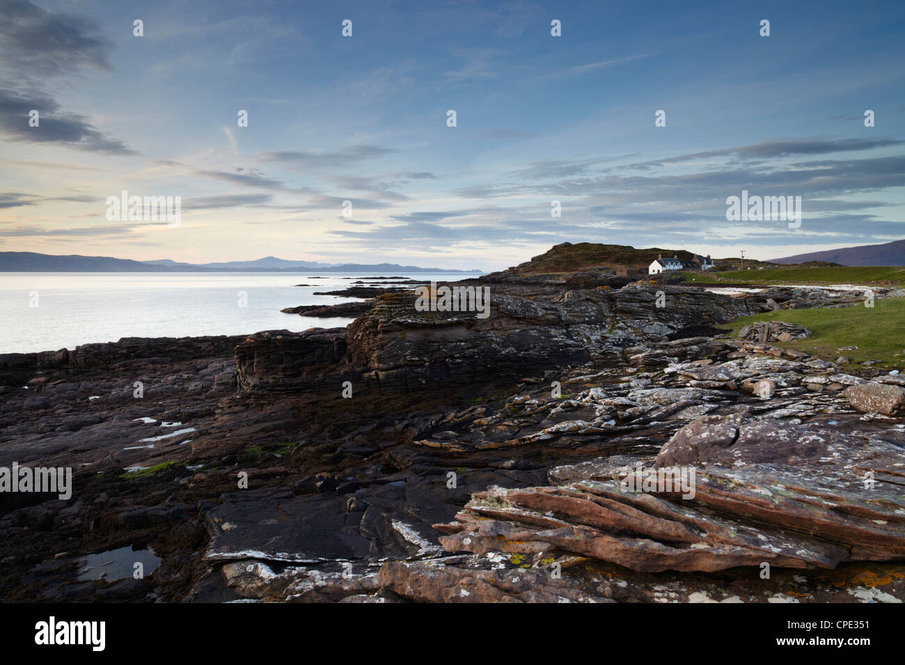 Die wunderschöne Küste der Applecross Halbinsel an Ardban, Ross-Shire, Schottland, Vereinigtes Königreich, Europa Stockfoto