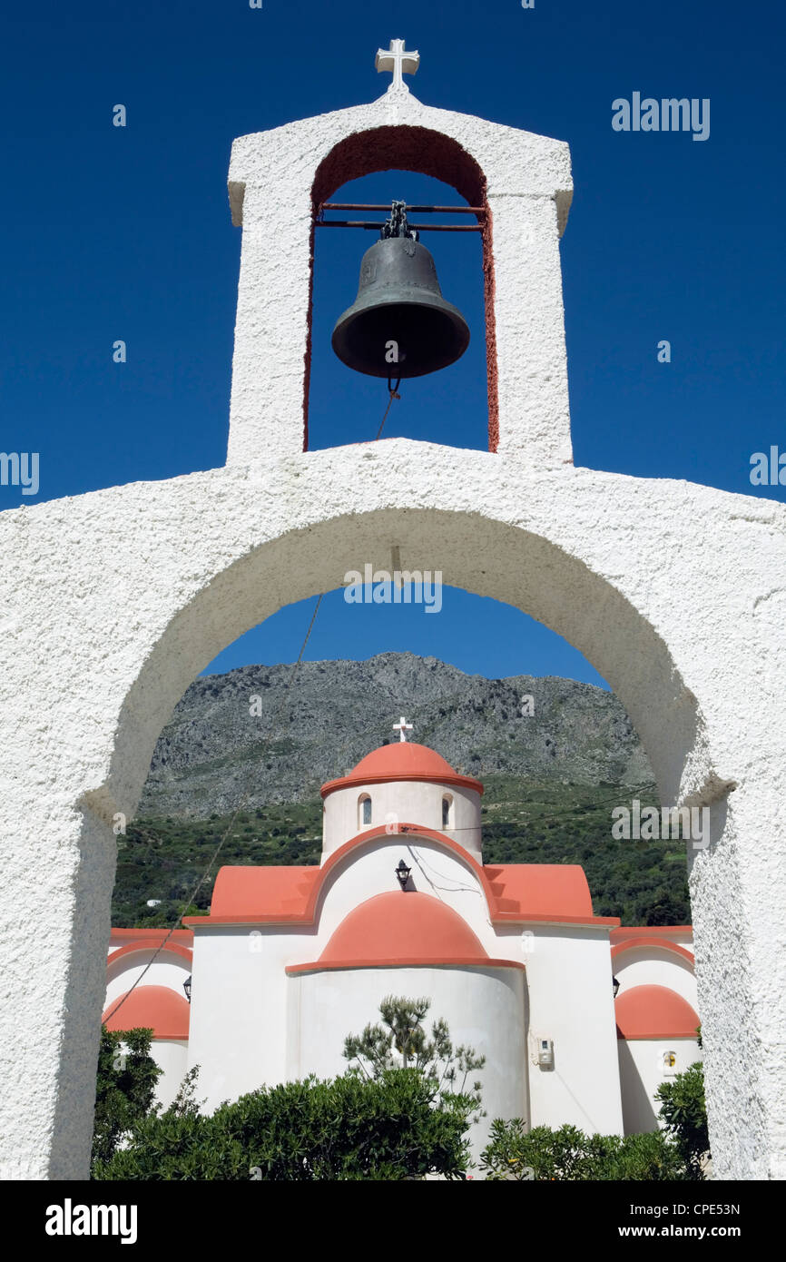 Griechisch-orthodoxe Kapelle, Orino, Lasithi, Kreta, griechische Inseln, Griechenland, Europa Stockfoto