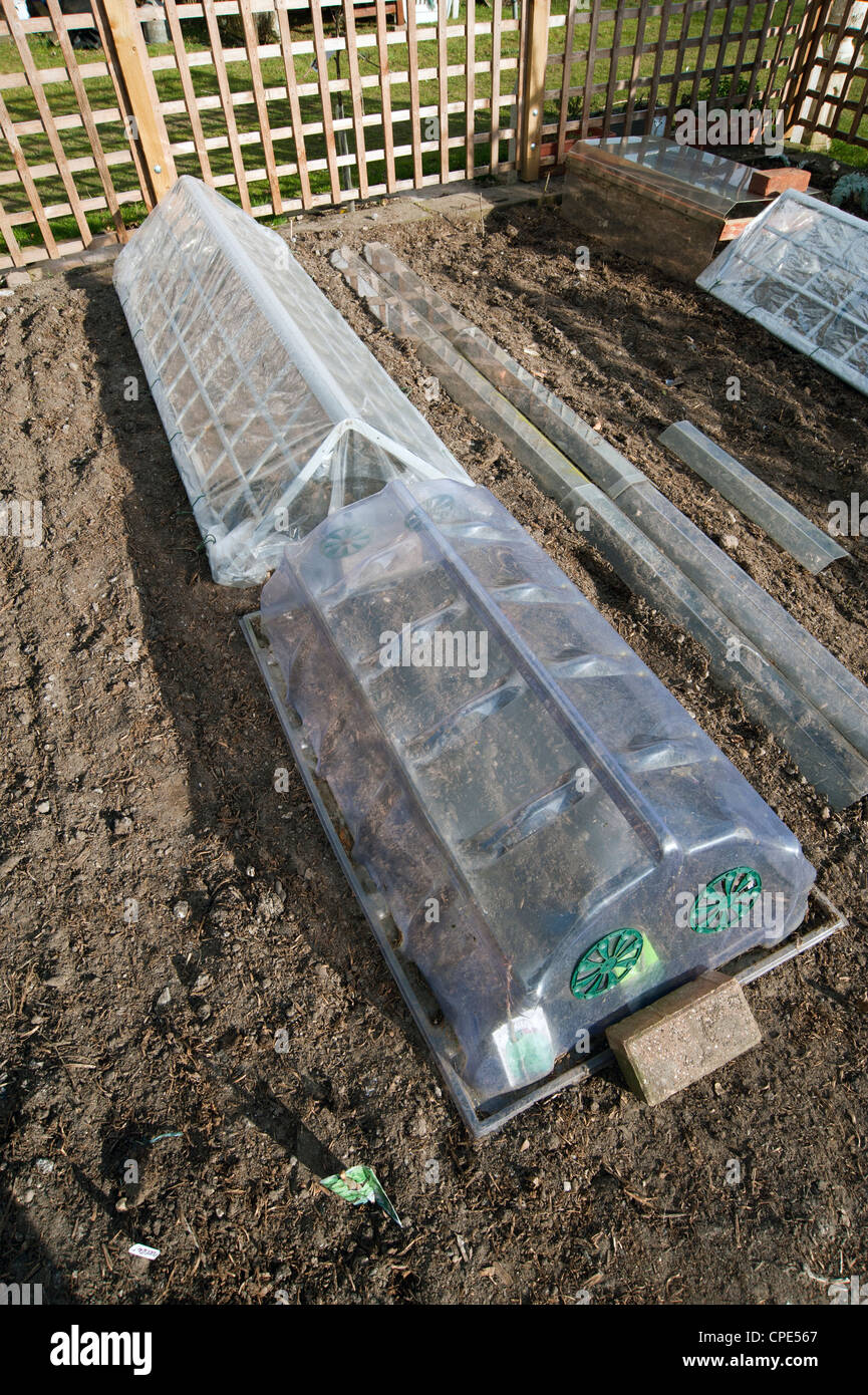 Garten cloches Stockfoto