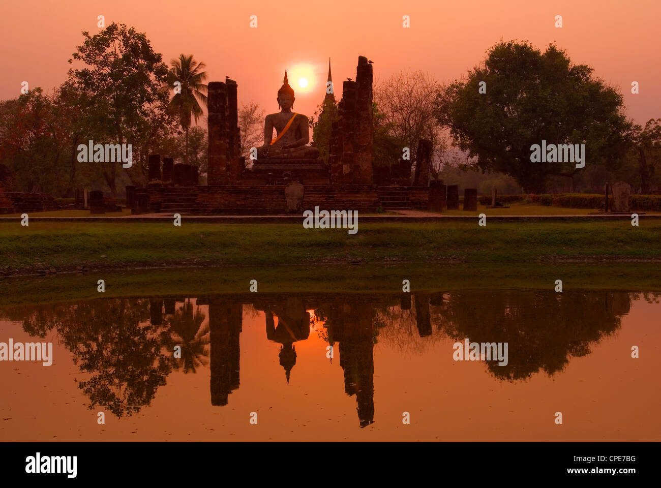 Wat Mahathat, Sukhothai Historical Park, UNESCO World Heritage Site, Provinz Sukhothai, Thailand, Südostasien, Asien Stockfoto