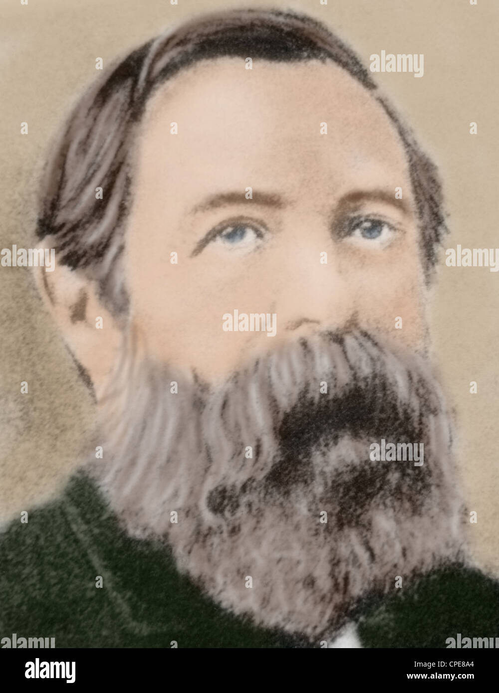 Friedrich Engels (1820-1895). Deutscher Sozialwissenschaftler, Politikwissenschaftler, Philosoph. Stockfoto