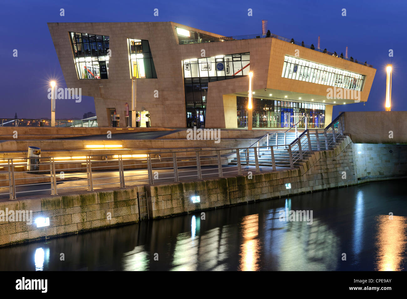 Mersey Ferries Büros und Beatles Museum, Pier Head, Liverpool, Merseyside, England, Vereinigtes Königreich, Europa Stockfoto