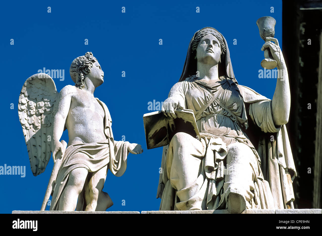 Europa Italien Piemont Turin Gran Madre Kirche Statue der Maria Magdalena Stockfoto